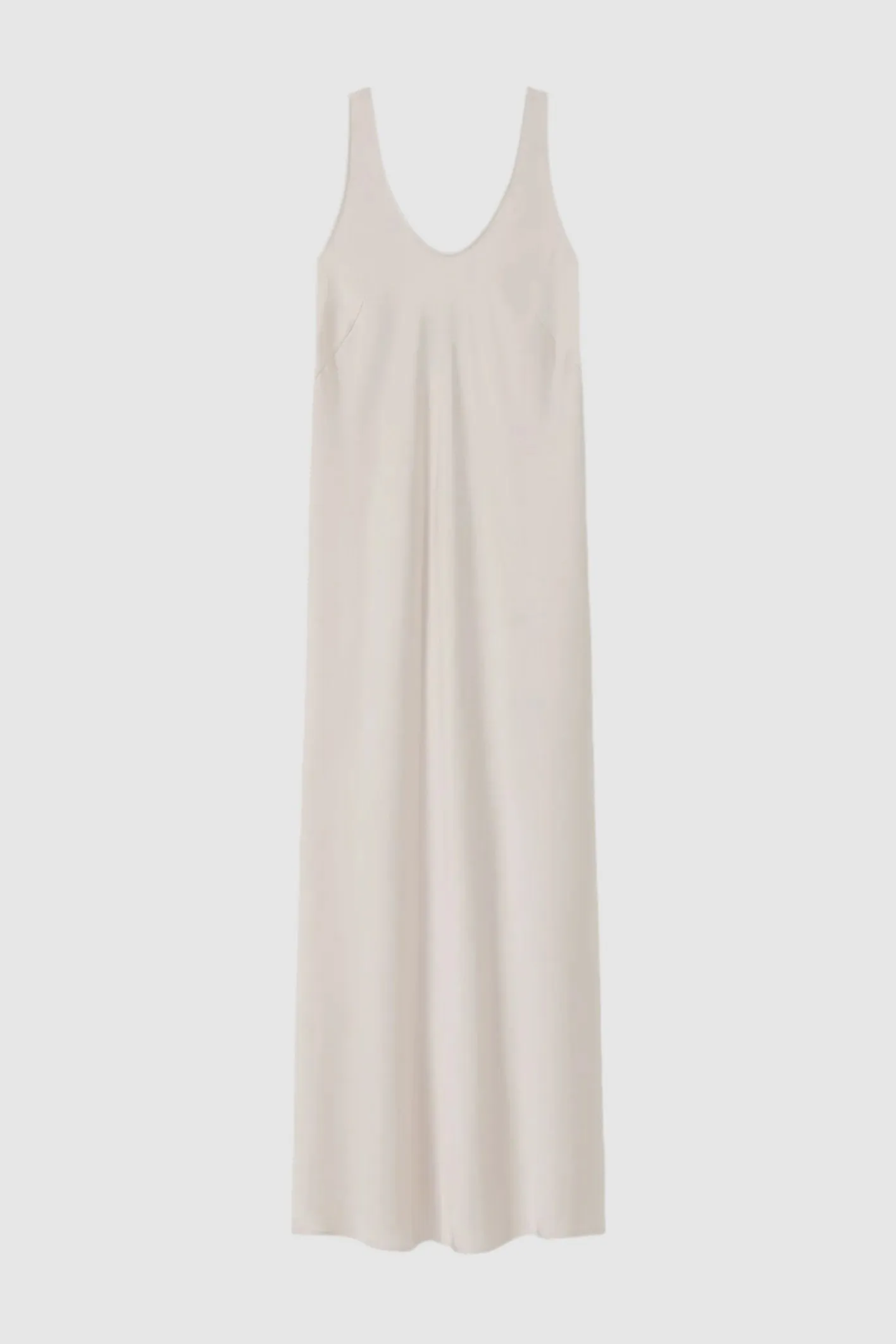 A Emery Esther Satin Dress in Oyster