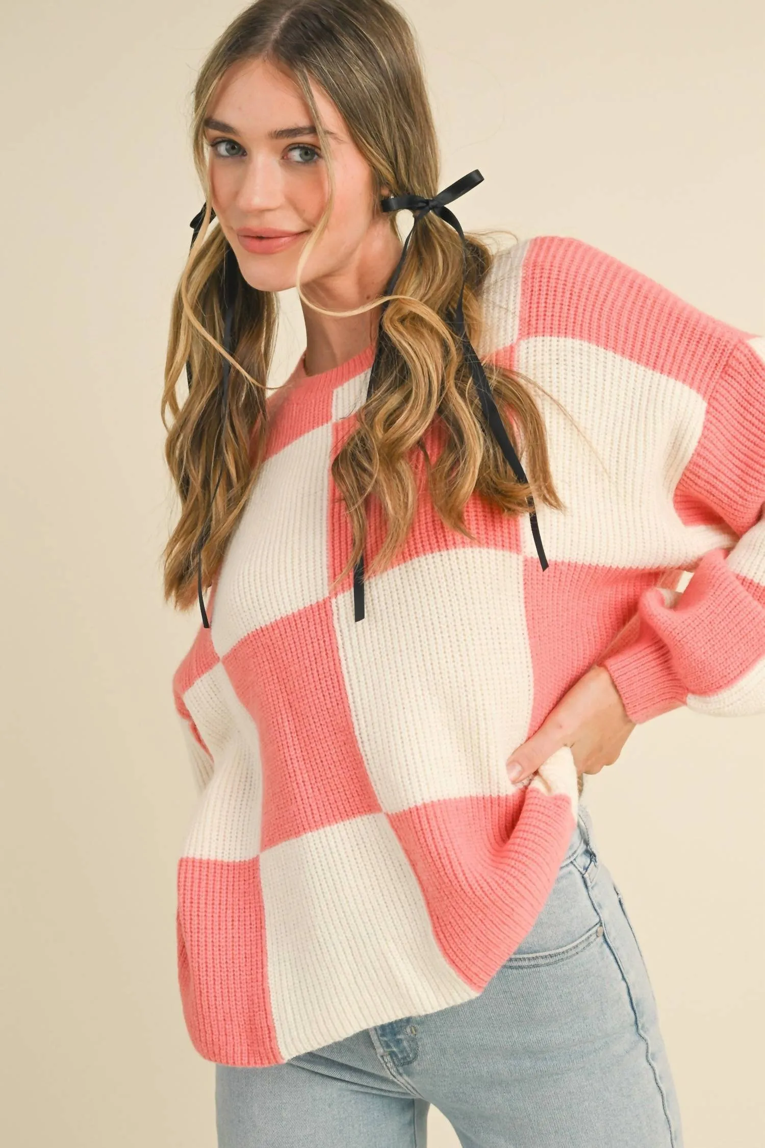 &Merci - Sugar Rush Checkered Sweater
