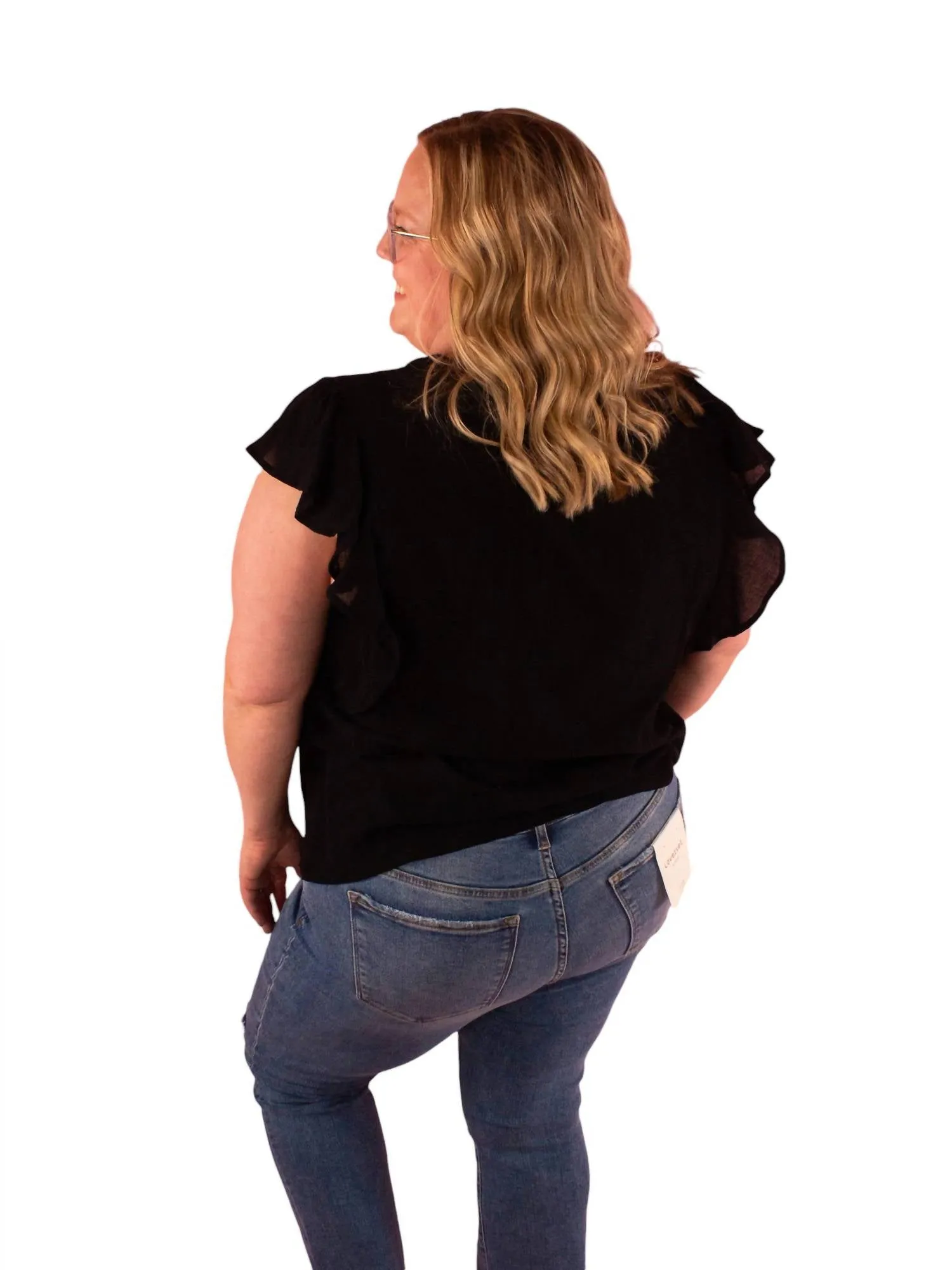 Andree By Unit - Flora Embroidered Flutter Sleeve Top
