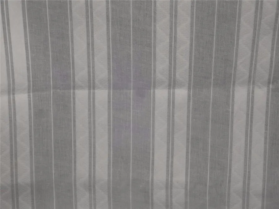 Cotton Organdy White with Dobby Design stripe Fabric ~ 44 " wide sold by the yard.
