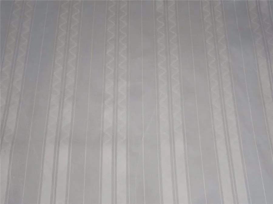 Cotton Organdy White with Dobby Design stripe Fabric ~ 44 " wide sold by the yard.