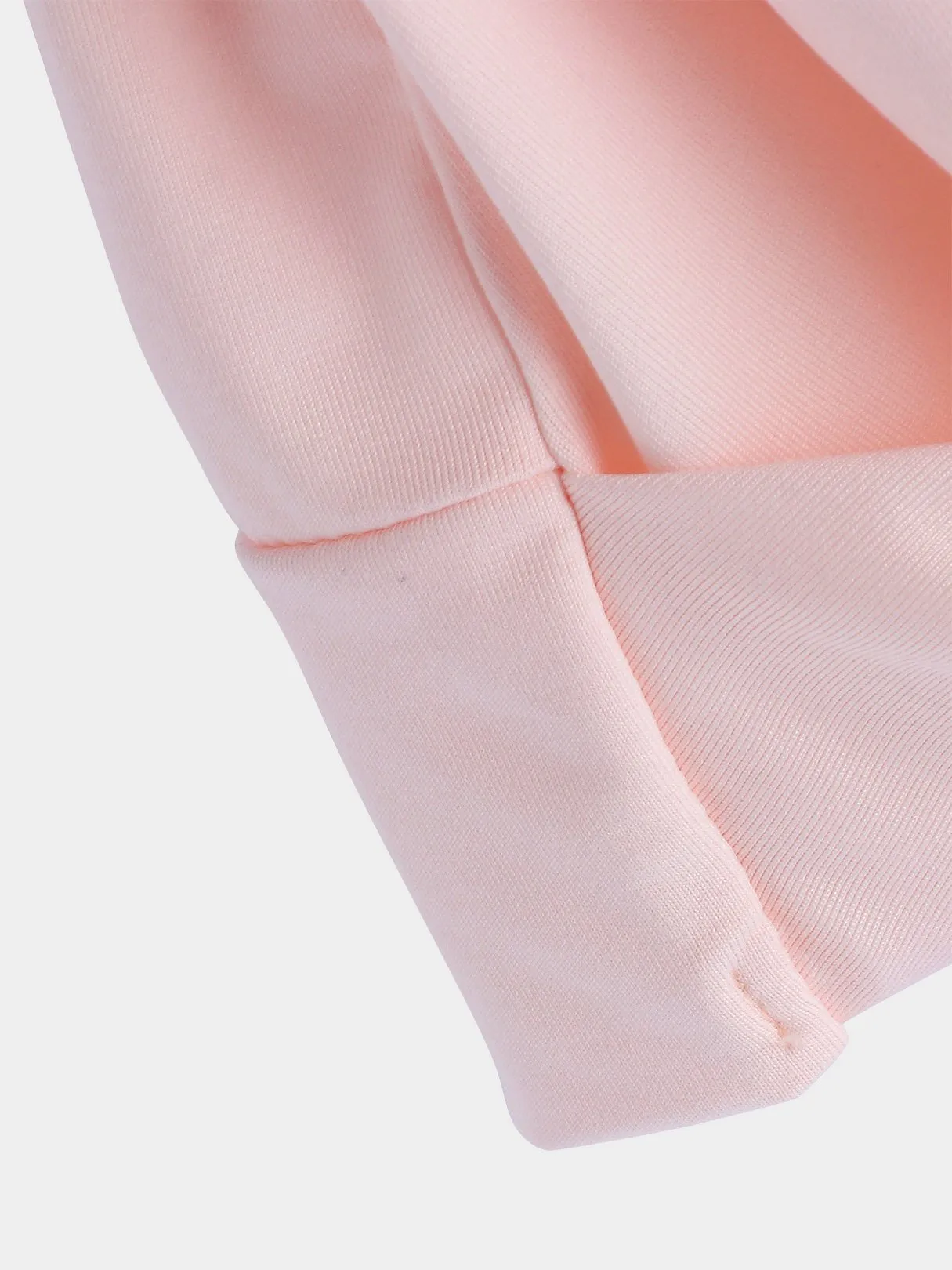 Custom Crew Neck Plain Crossed Front Short Sleeve Pink T-Shirts