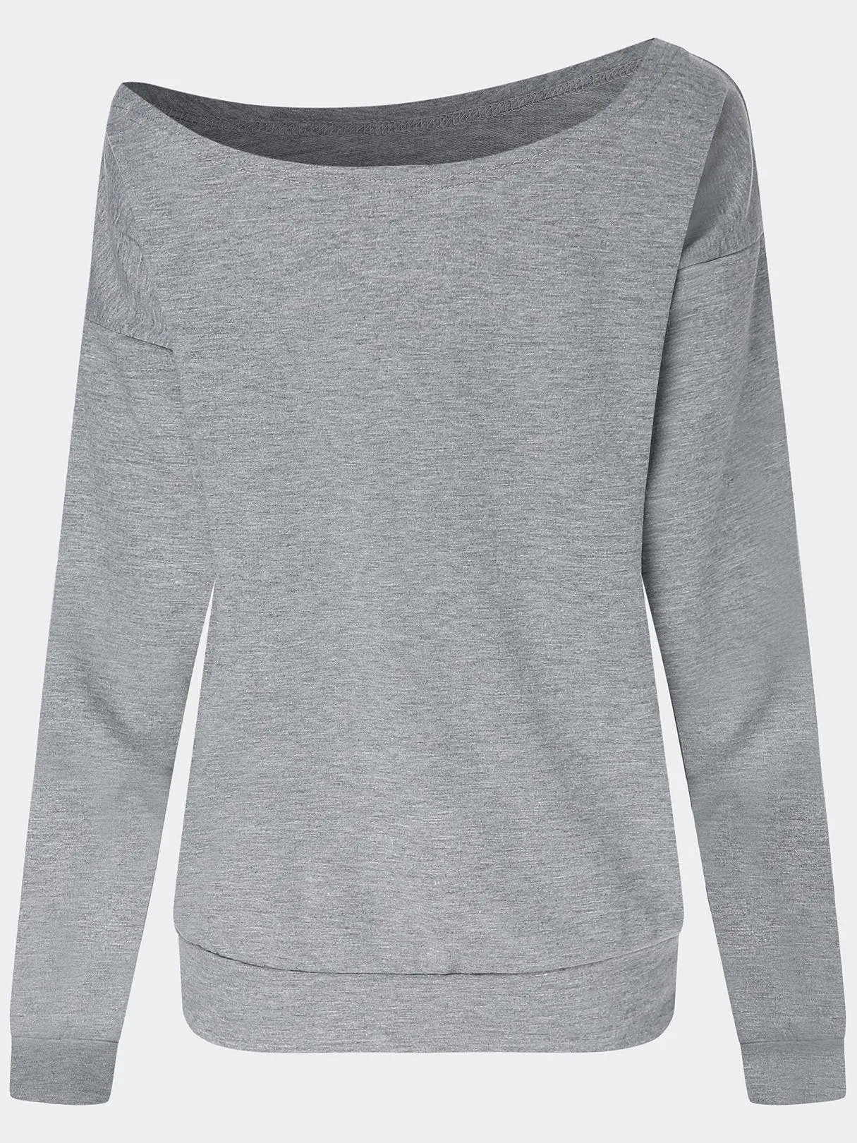 Custom One Shoulder Plain Long Sleeve T-Shirts