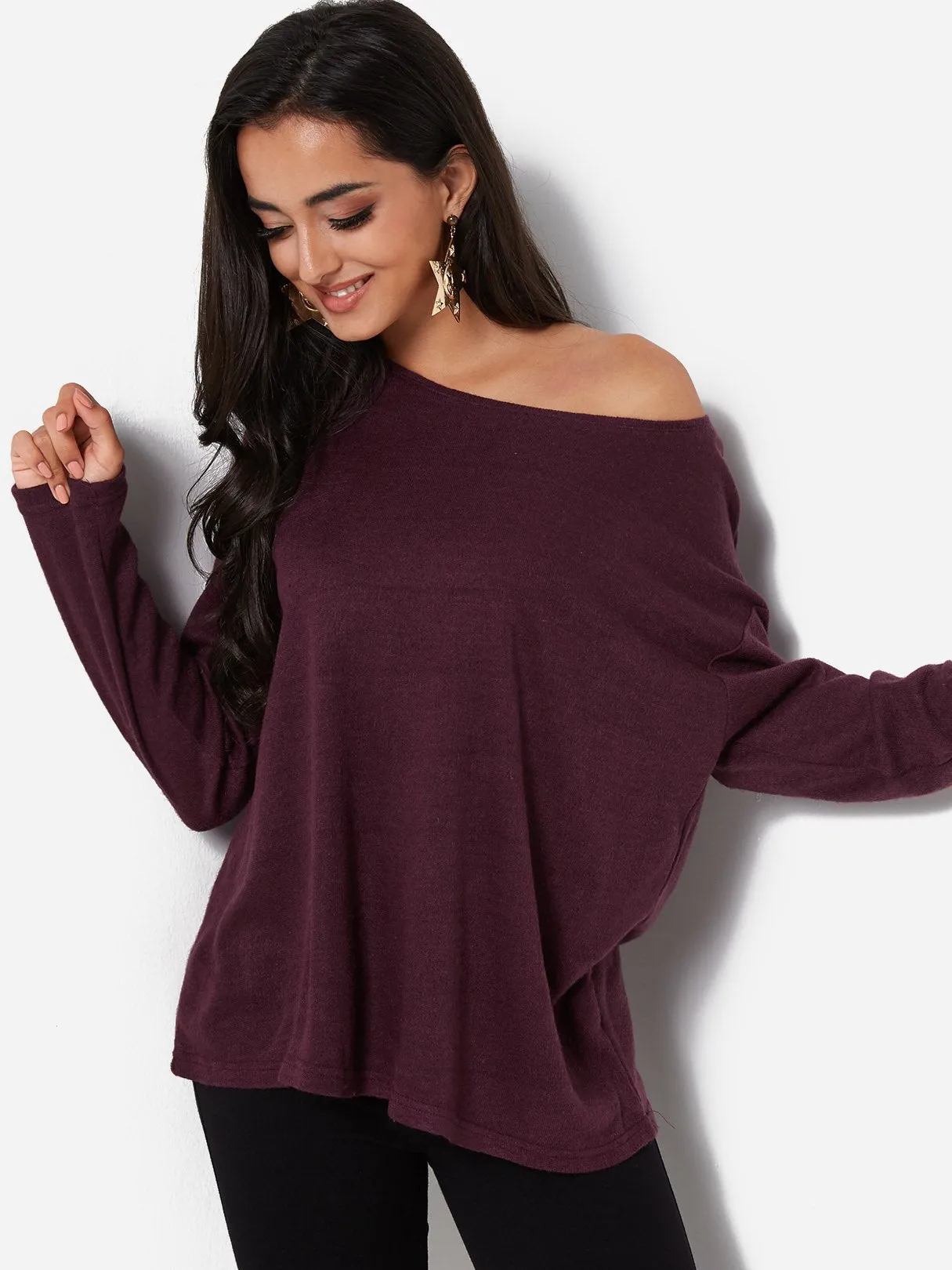 Custom Plain Long Sleeve Round Neck Fashion Tee