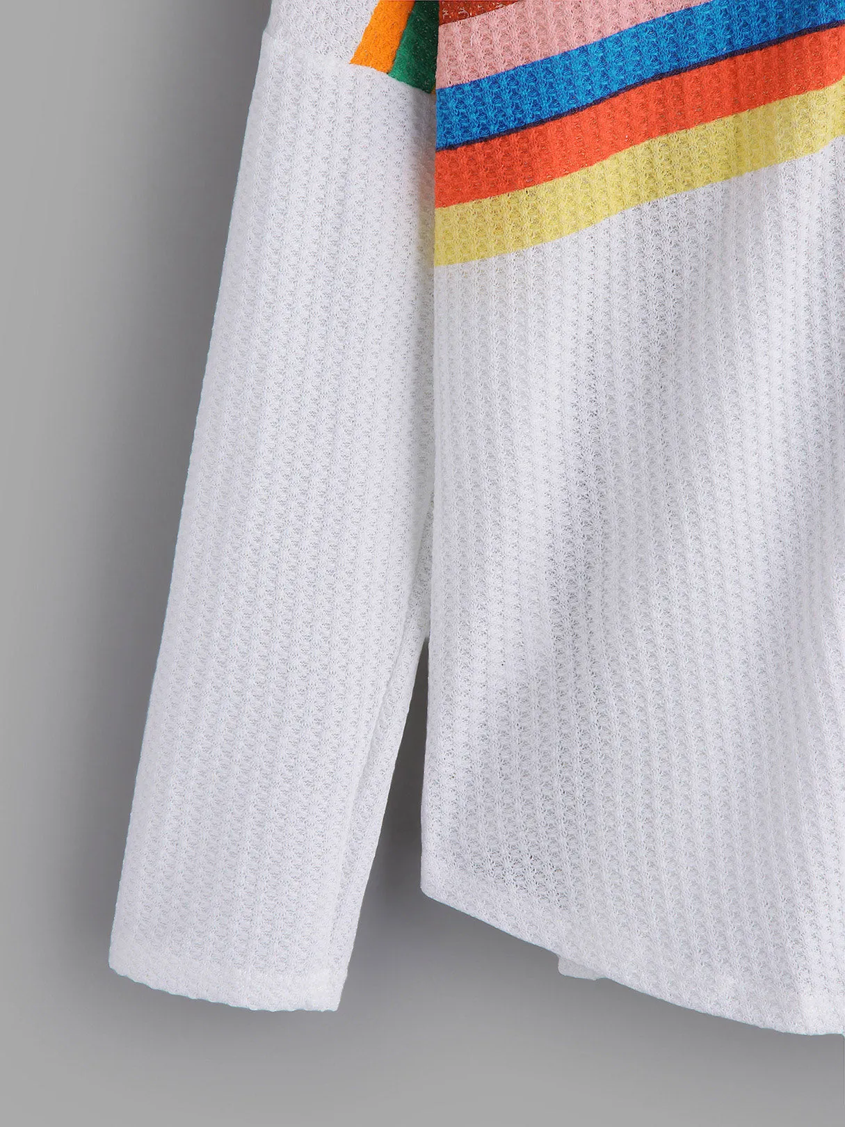 Custom Stripe V-Neck Long Sleeves Button Design T-shirt