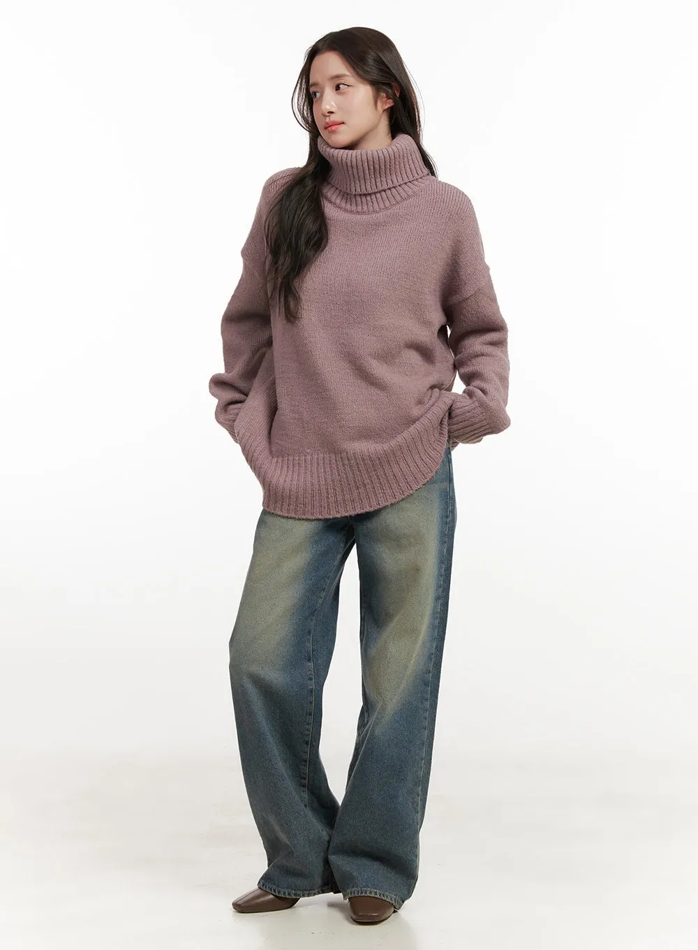 Hailey Washed Straight Fit Denim Jeans ON429