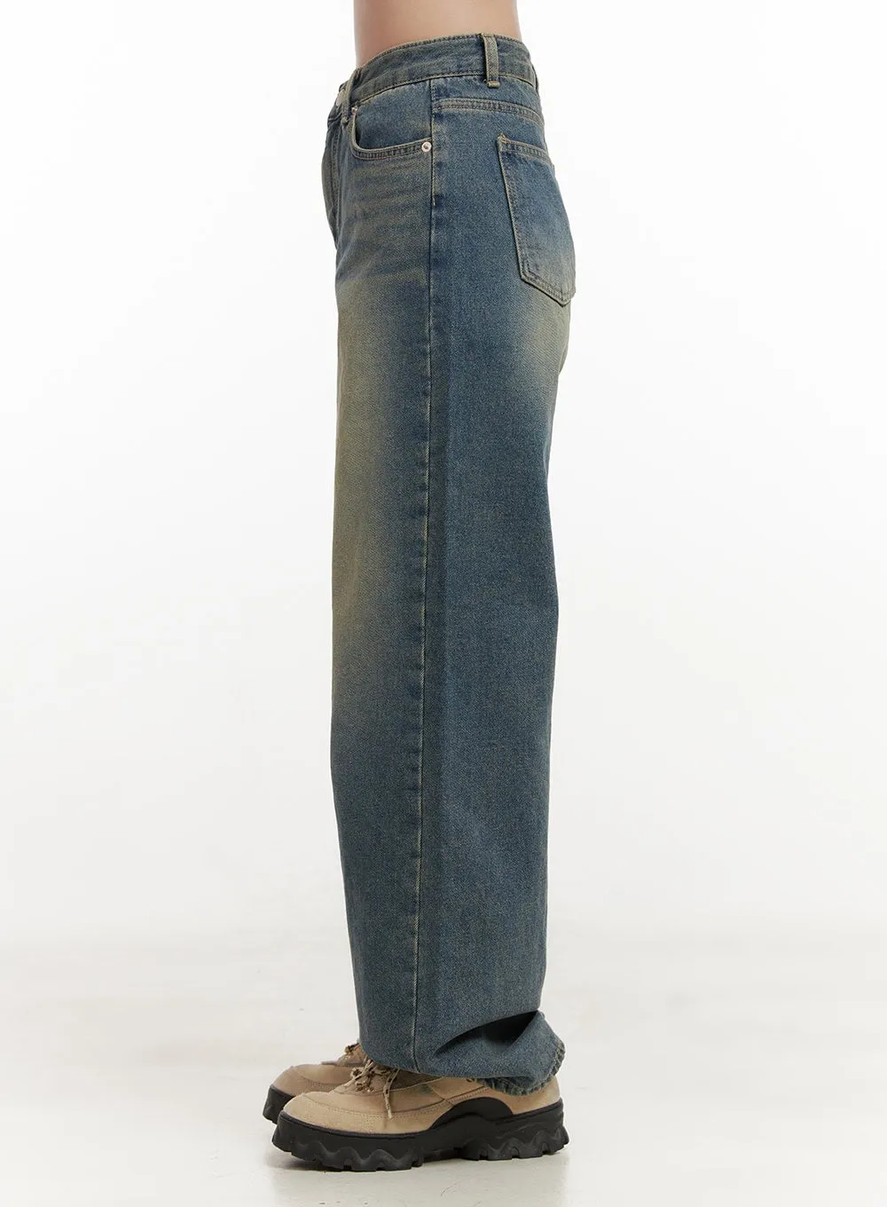 Hailey Washed Straight Fit Denim Jeans ON429