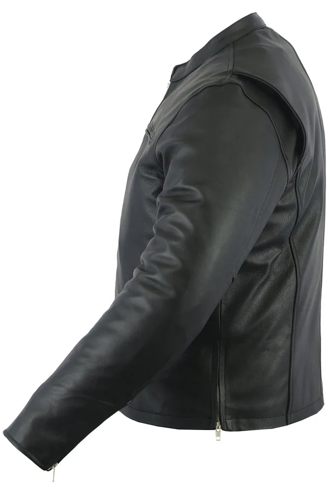 Men’s Black Sporty Cruiser Jacket with Removable hood