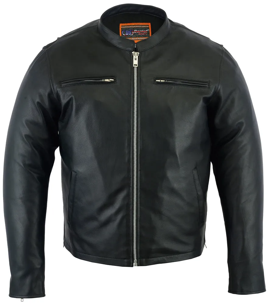 Men’s Black Sporty Cruiser Jacket with Removable hood