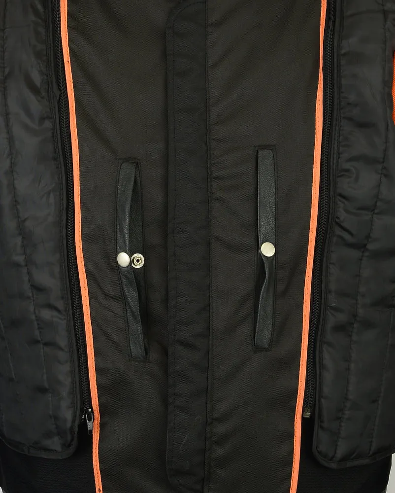 Men’s Black Vented Motorcycle Jacket with Plain Sides