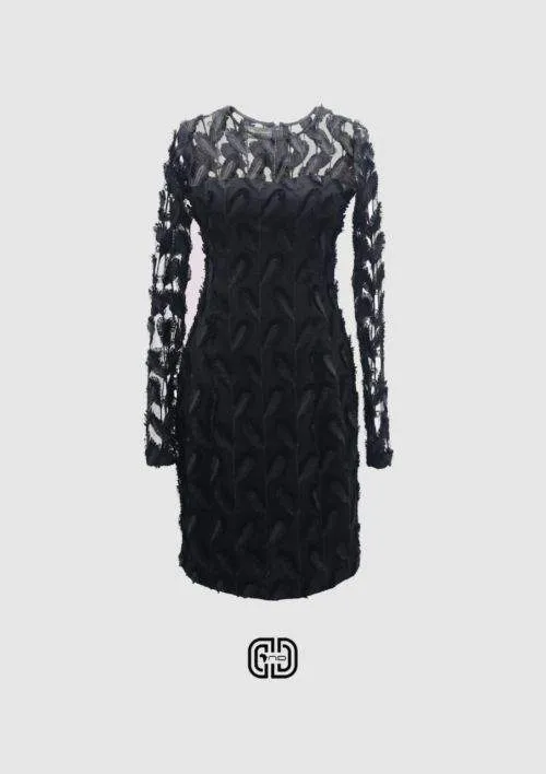 Romantic Black Occasional Dress