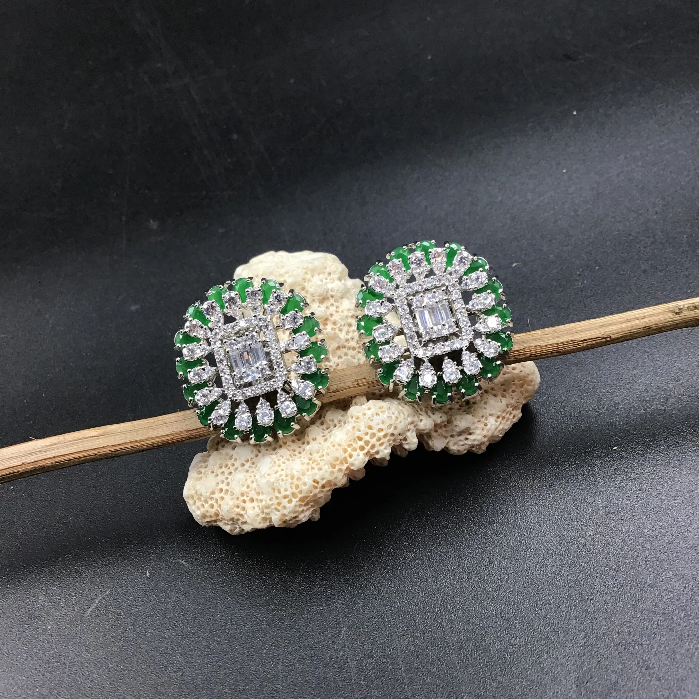 Silver Polish Zircon/AD Earring 6720-69