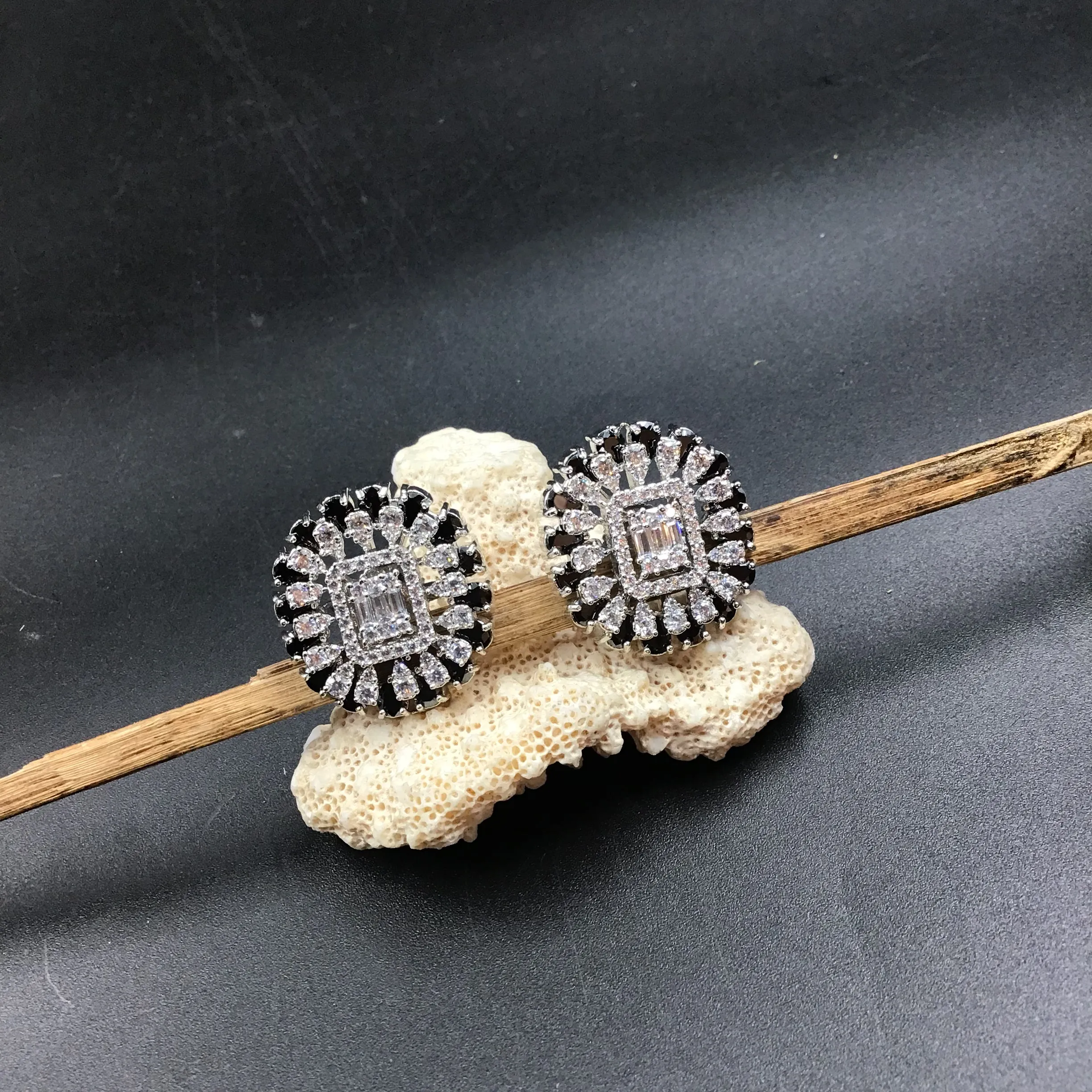 Silver Polish Zircon/AD Earring 6720-69