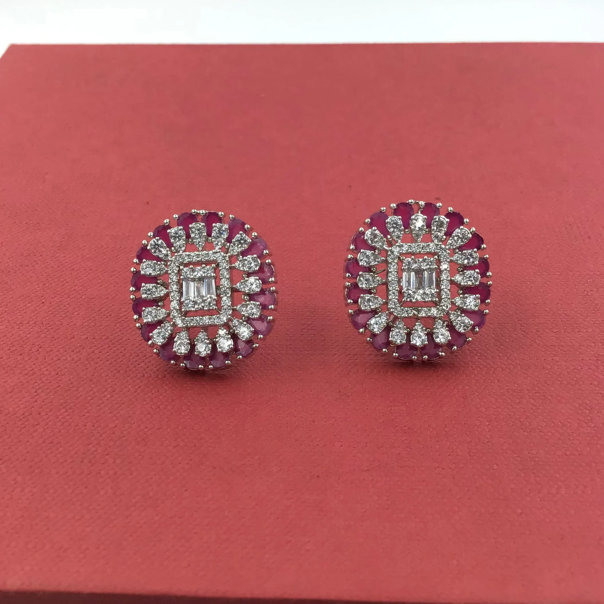 Silver Polish Zircon/AD Earring 6720-69