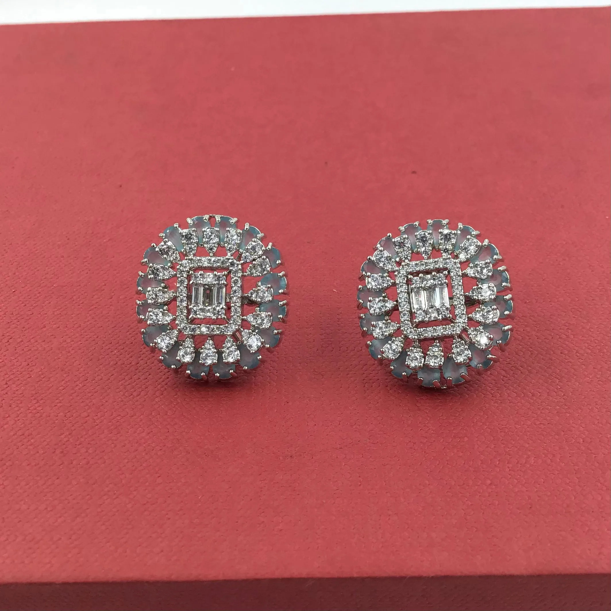 Silver Polish Zircon/AD Earring 6720-69