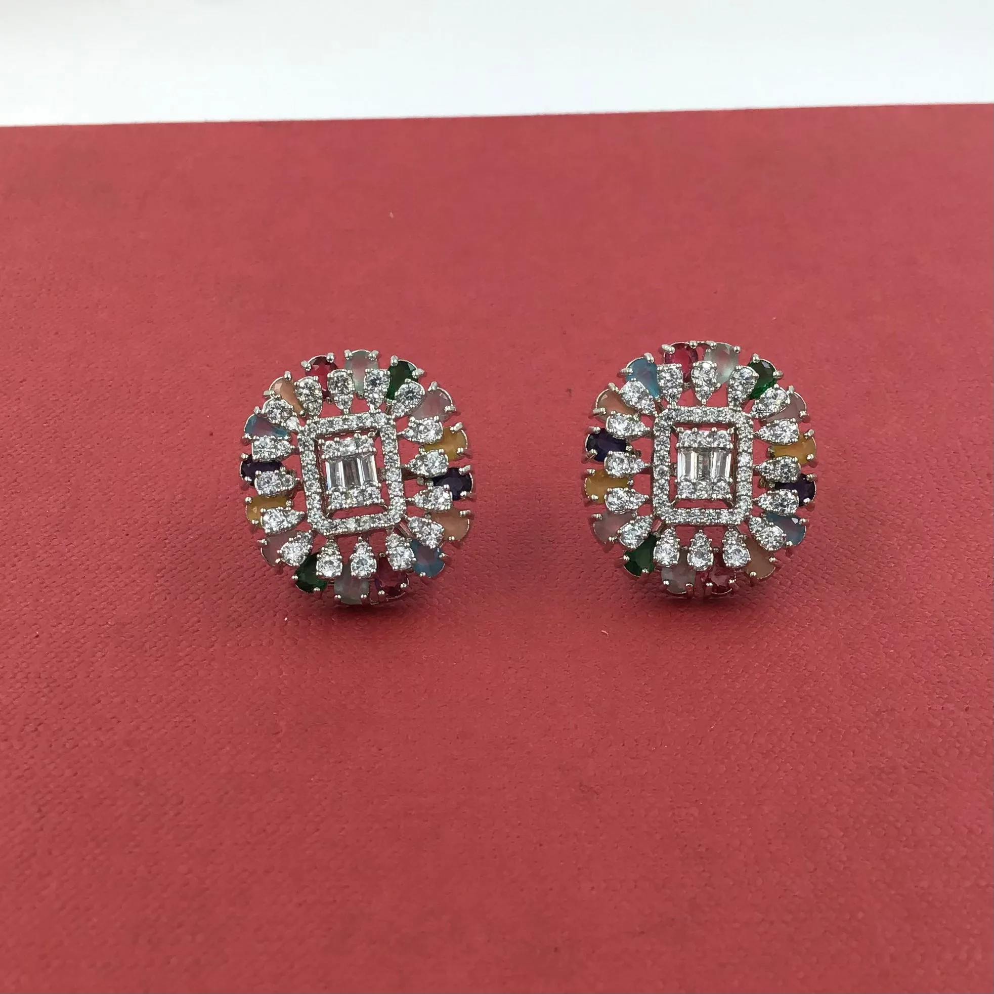 Silver Polish Zircon/AD Earring 6720-69
