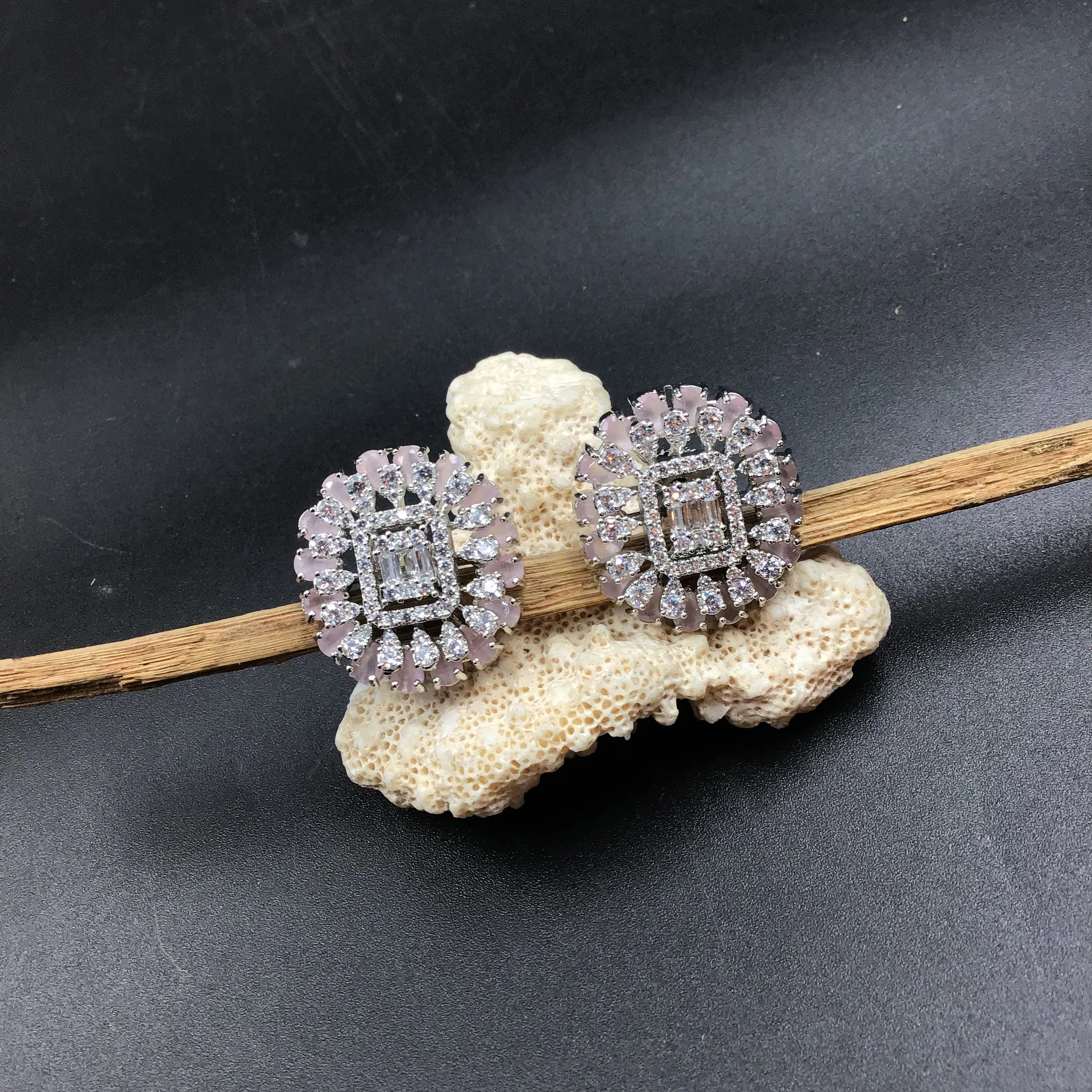 Silver Polish Zircon/AD Earring 6720-69