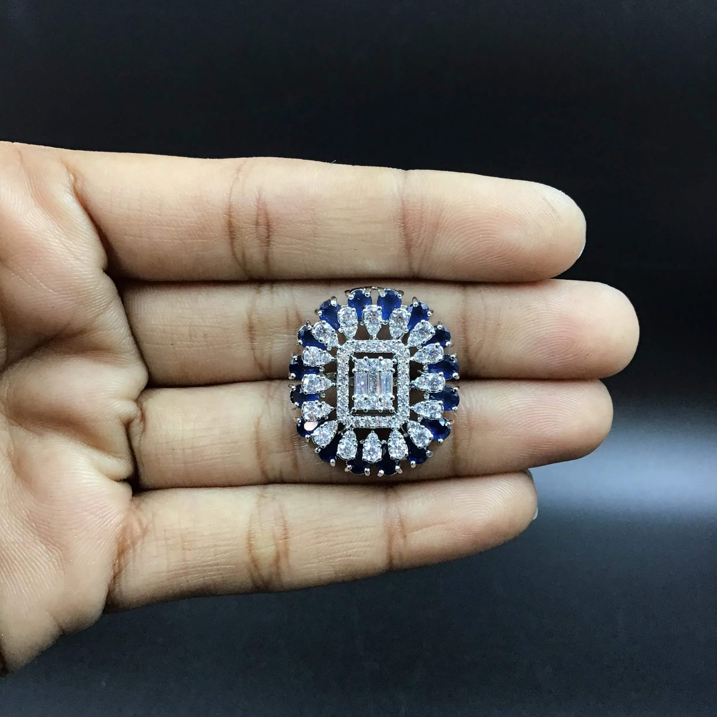 Silver Polish Zircon/AD Earring 6720-69